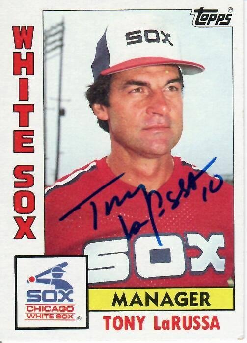 Congratulations to Tony LaRussa, for being named manager of the Chicago White Sox!!  Let's win it all in 2021 Tony!!!