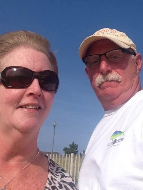 Monday at the beach celebrating our 41st anniversary. Nice but breezy out.