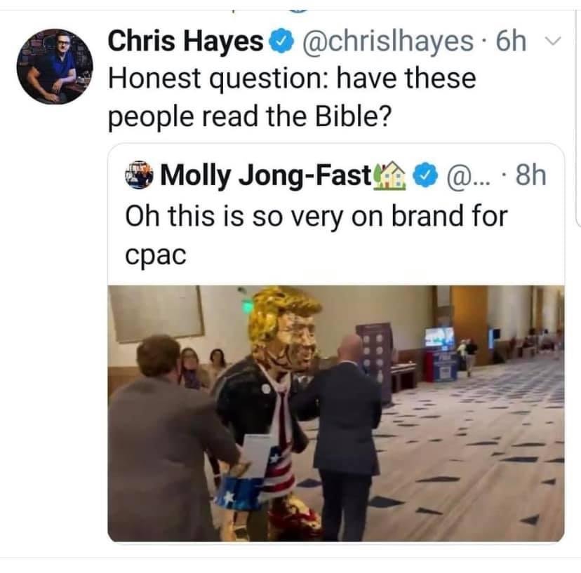 Clearly missed the lesson of the golden calf, eh??? 🤔