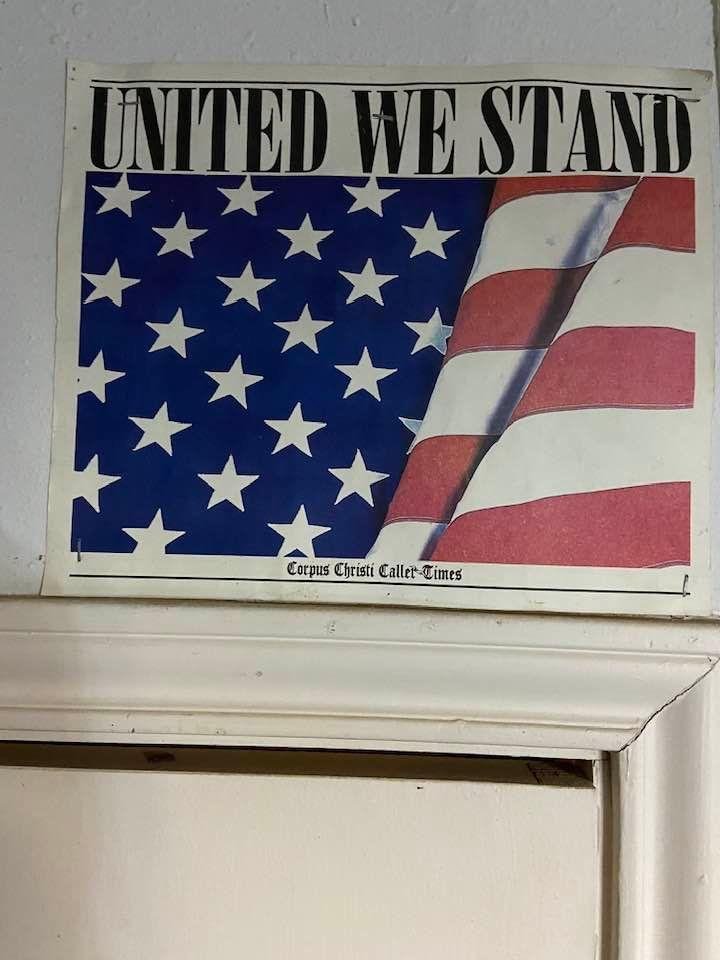 22 years later, we still enter the house with this remembrance above the door. God bless America!