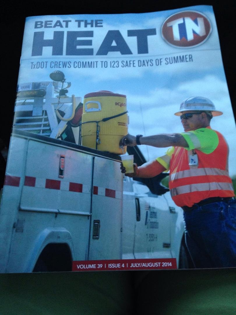 Our brother made the cover of TxDot magazine. mary shared with me so sharing with y'all