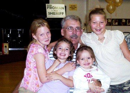 Me and the granddaughters at an election benefit, 2006. (L/R Sierra, Samya, Alexis, and Shelby.