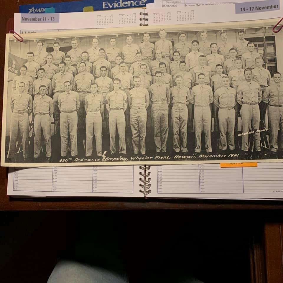 Found this awhile back. My dad, Lloyd G Smith, went into the Army in 1940. He was assigned to the ordnance corps and trained at Aberdeen
Proving Ground. His first overseas assignment was the. Hawaiian Islands at Wheeler A