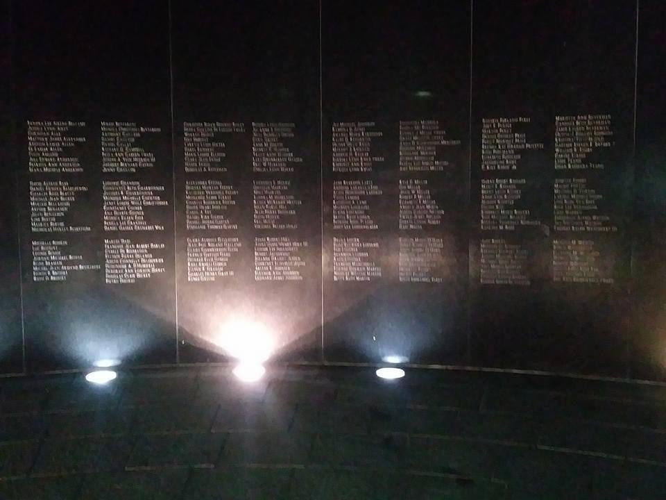 Flight 800 memorial. Solemnly touching