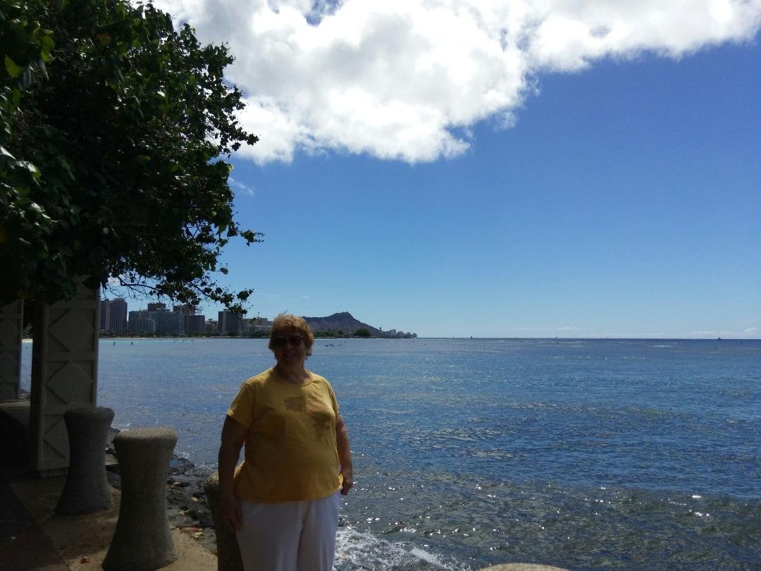 Diamond Head as a backdrop. Having a great time.