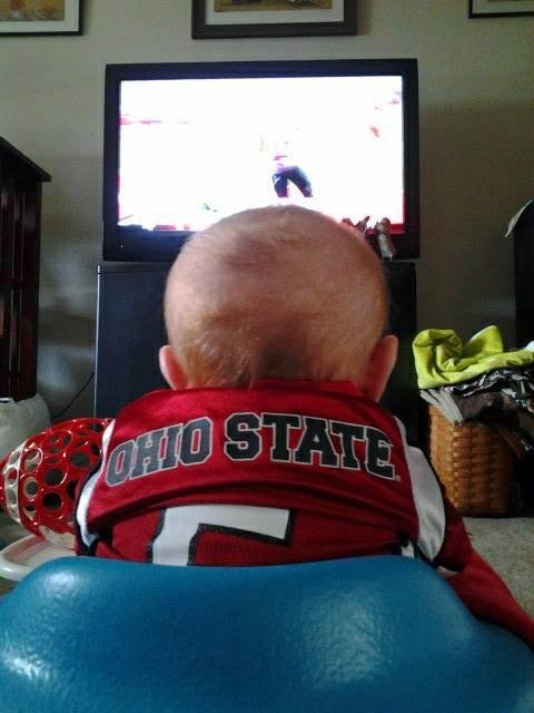 Has anyone told the Tedricks that Colton is a California boy? So it starts, another generation of buckeye lovers!