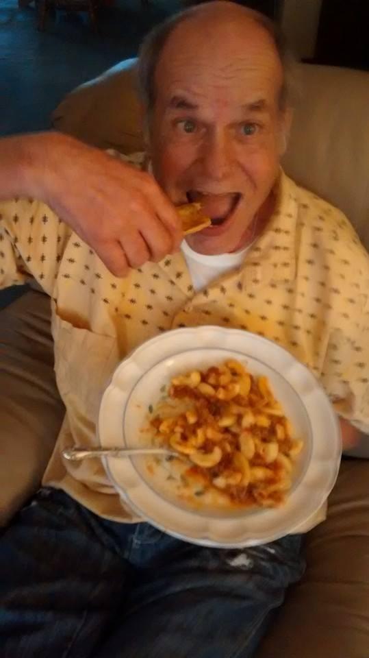 George said don't tell Ronnie he's eating chef boydardee