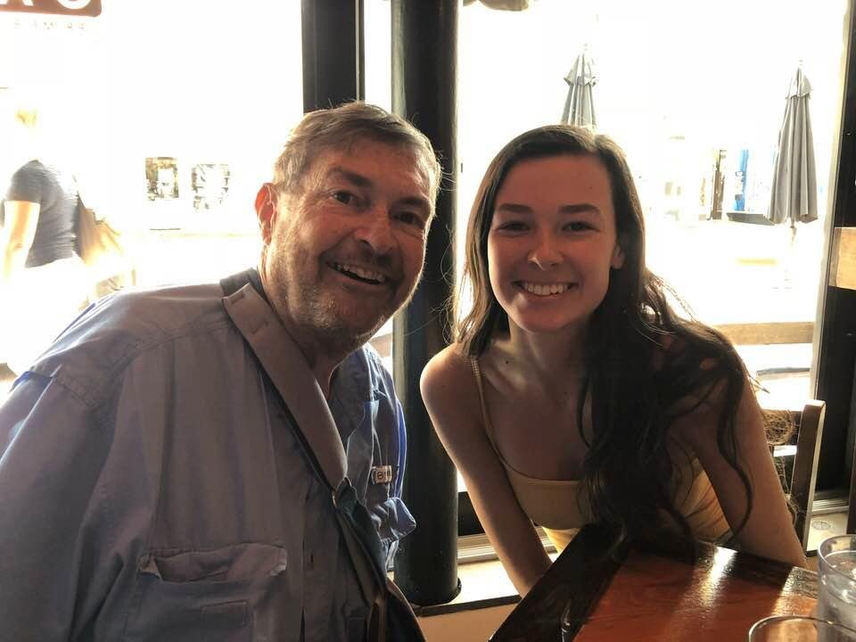 With Lauren.  Meg’s second daughter.