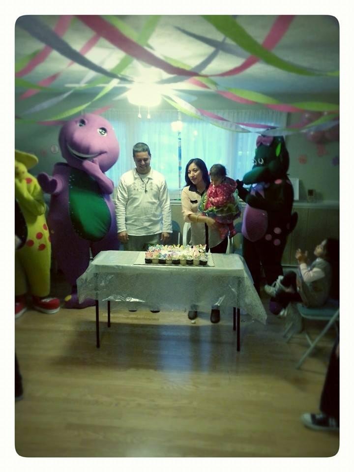 Fernanda, Fracisco and Isabella at her first birthday.