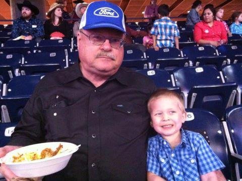 my sweetie and his grandson at the rodeo...