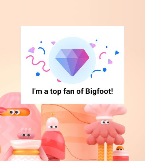 With Bigfoot – I just got recognized as one of their top fans! 🎉