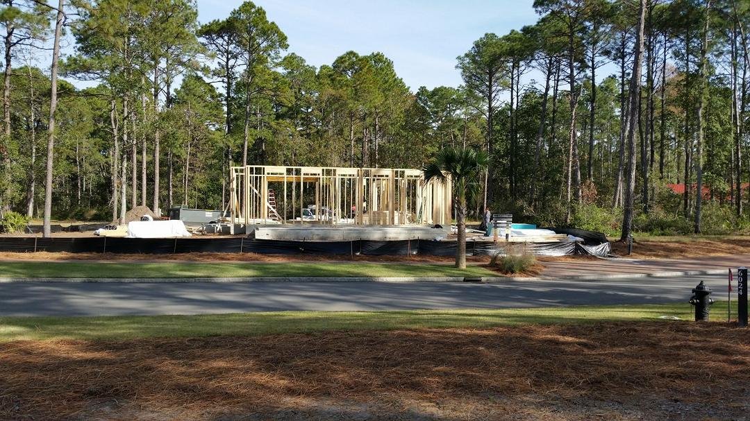 The house is finally starting to go vertical. Only five to six months to go.
