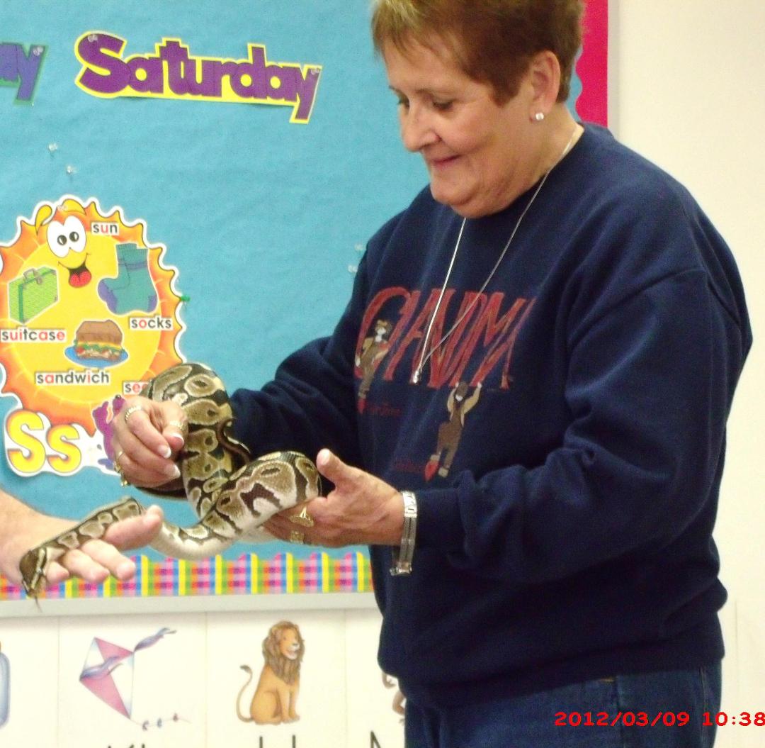 Something I thought I would never, ever do...but I did it!  I actually held this snake!