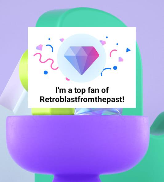 With Retroblastfromthepast – I just got recognized as one of their top fans! 🎉