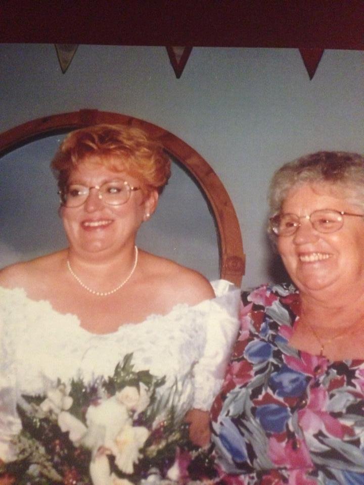 Mom and me on my wedding day to David!!
