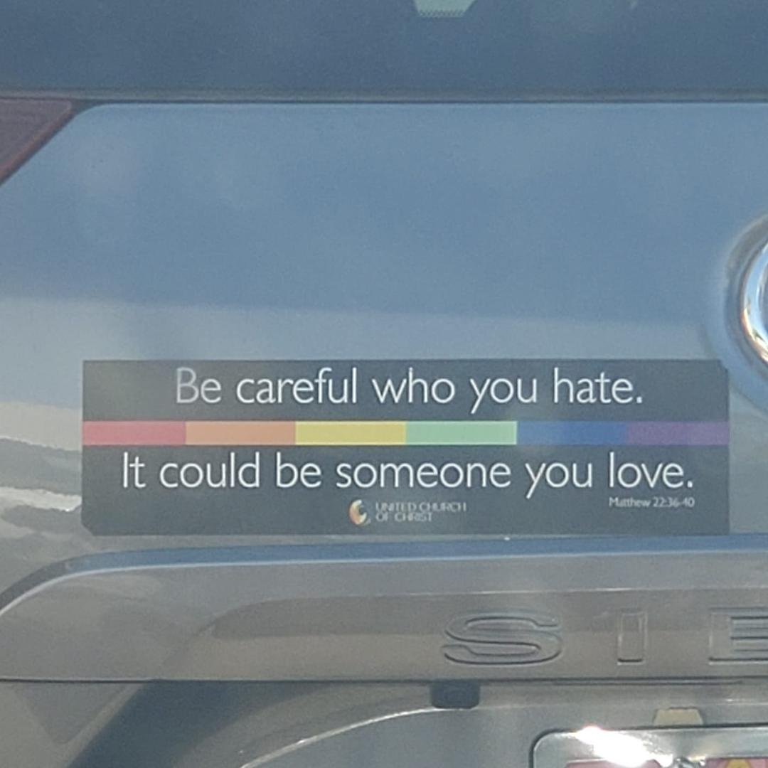 I just saw this powerful message on a car in front of me💝