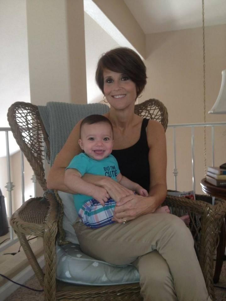 Kim and grandson Silas