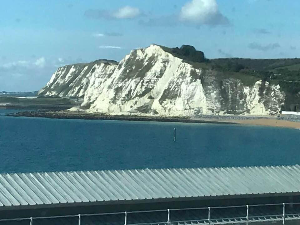 White cliffs of Dover. Last day of cruise