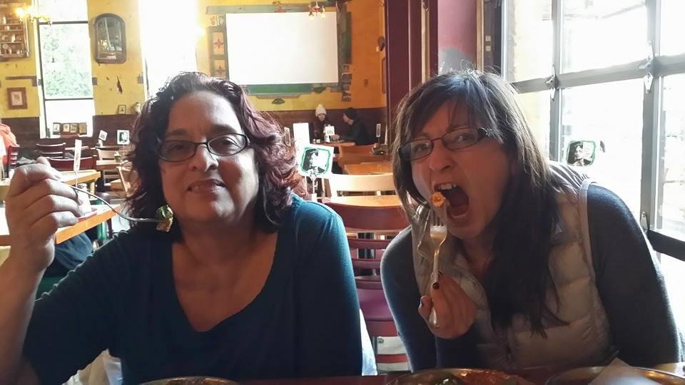 Having Great Indian food for dinner.