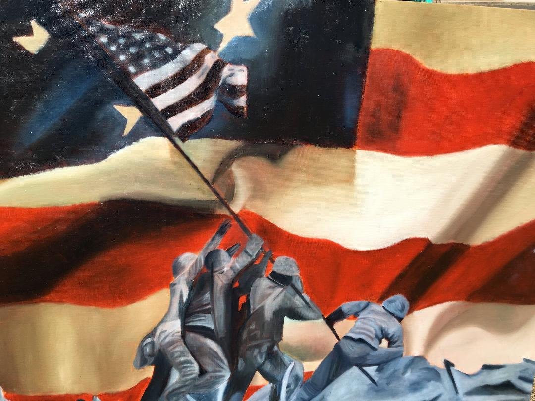 For all my veteran friends.  Another of our granddaughter's oil paintings.  Did I mention she is 17.