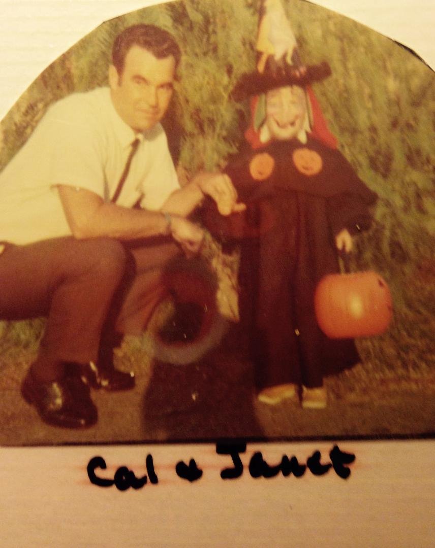 My dad and I on Halloween, 4 years old