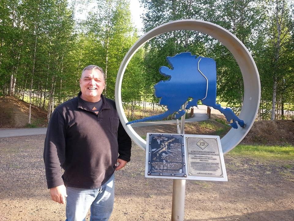 Here is me right after dinner next to the pipeline visual aid. I love visual aids