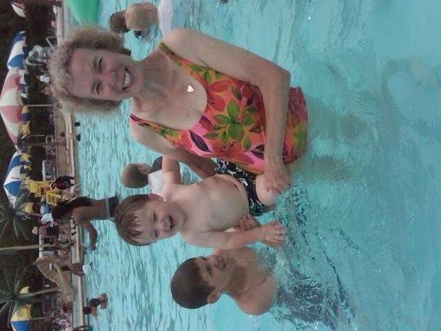 At the pool in '09 with Gram