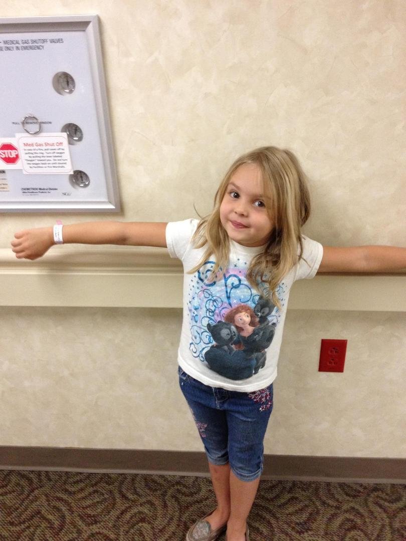Alli at the hospital