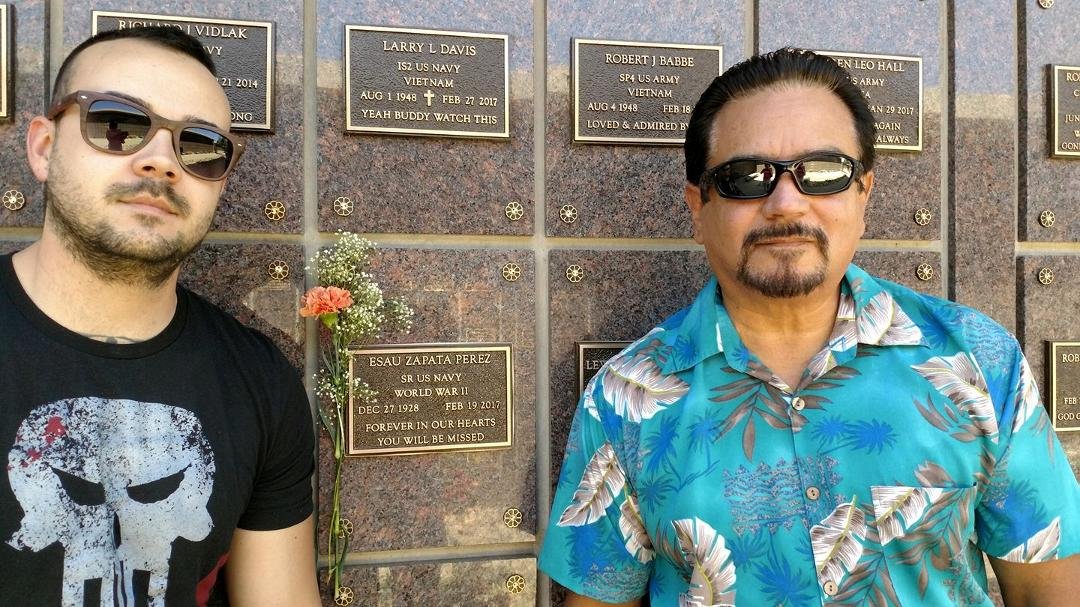 Happy Veteran's Day to my son Caleb Perez, Army (left) and my Dad, Navy (center) and all Veteran's.