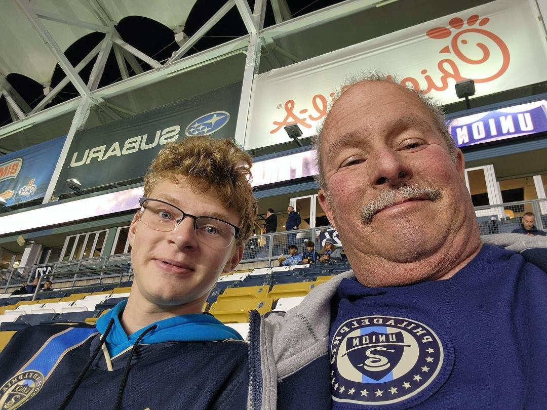 At the Union game with #1 grandson!