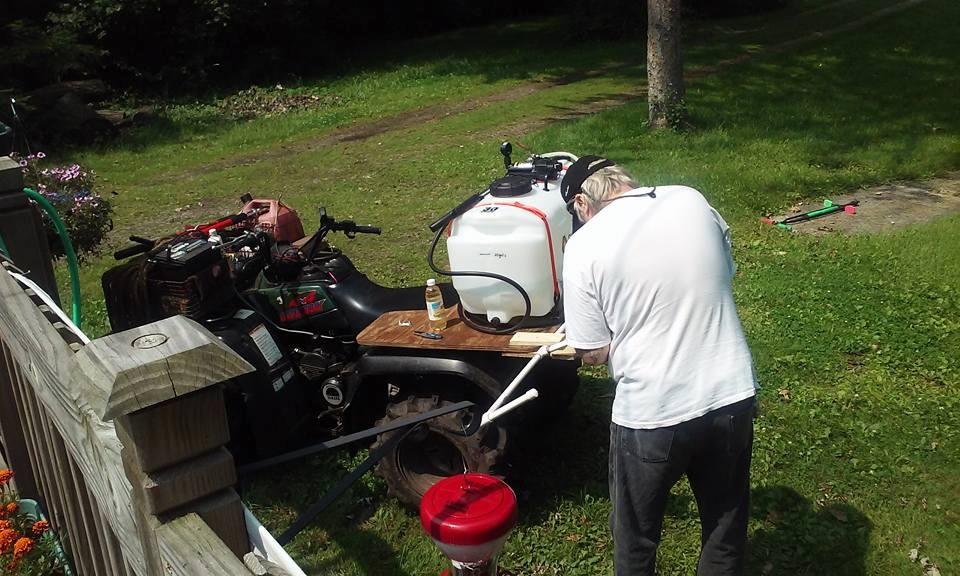 Years ago I had this conversation with my husband to buy a spray tank for our 4 wheeler, we have a big yard and it would be helpful in getting rid of mosquitos.
Me: Ed Tractor Supply has a tank you can put on the back of t