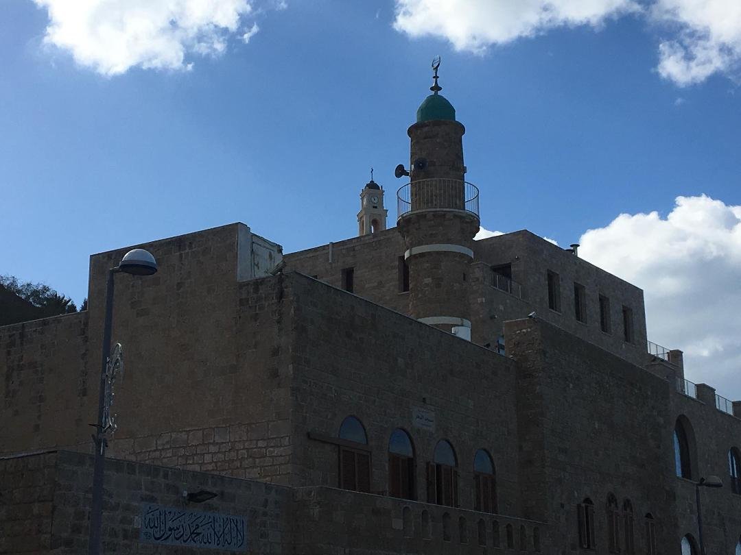 Lunch after a walking tour of Jaffa. The old port with ruins dating back to Ramses II 1400 BCE.