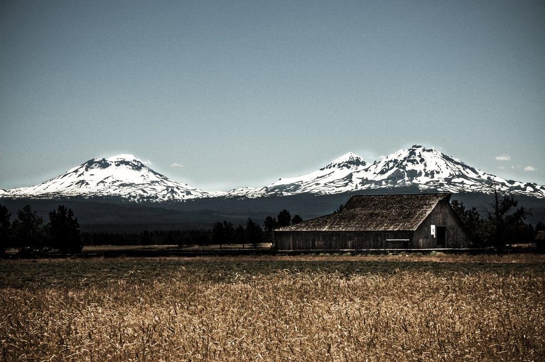 This is an older photo I just came across that I had Ryan "enhance" for me....  The Three Sisters from about 5 years ago.