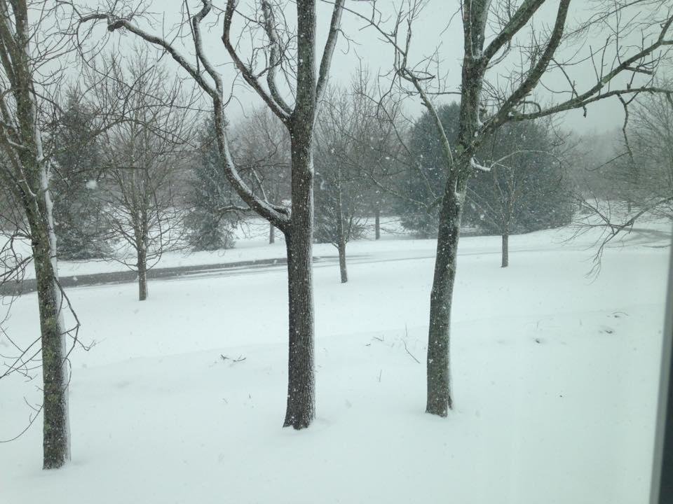 Two additional inches of snow in the past two hours!! Forecast said passing snow flurry, not lake effect snow! #borrowneighborsnowbloweragain