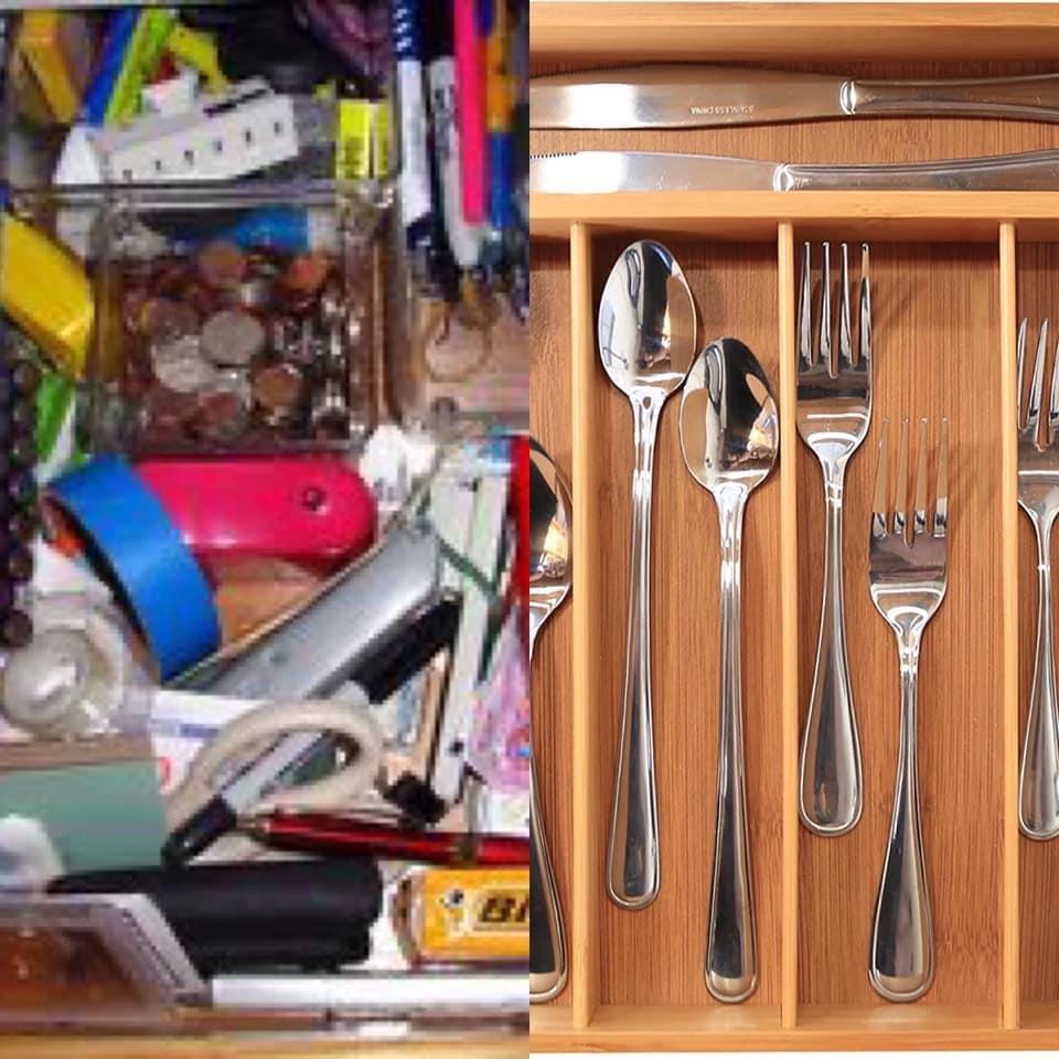 Question of the day. How is that the “junk” drawer stays so packed I can hardly open it, but the fork drawer gets a little thin after four months? It’s almost like forks have a witness protection program of there own. ￼I’m 
