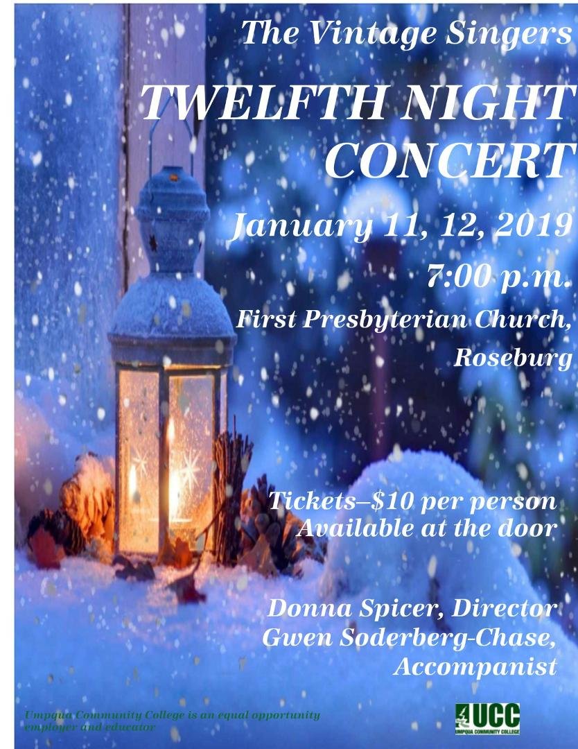 Come join us for a wonderful evening of song. Even the audience will get to join in a few carols! Friday and Saturday evenings, 7 p.m. First Presbyterian Church. A great way to close the holiday season.