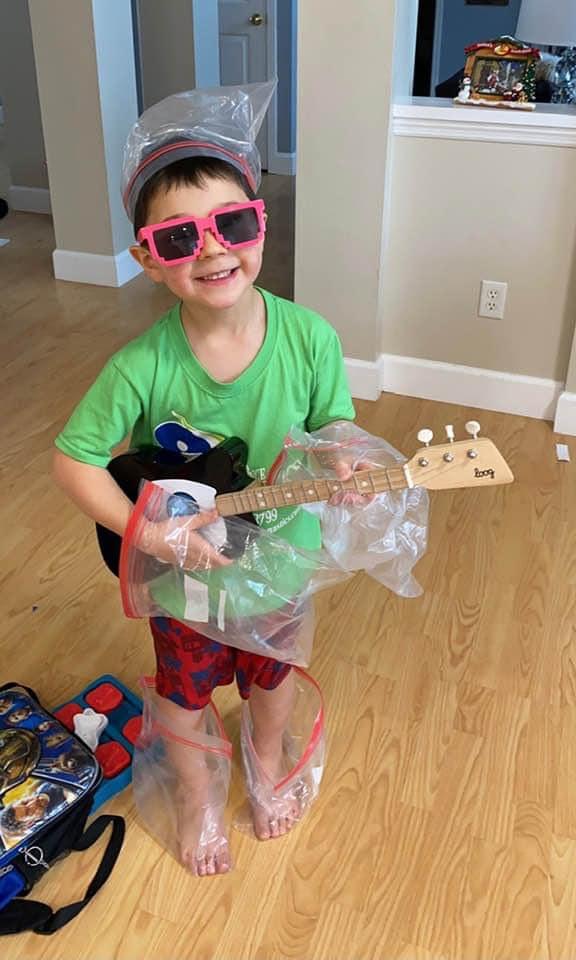 My Grandson Maddox. He is ready to join the band.
Dave & the Vadenais