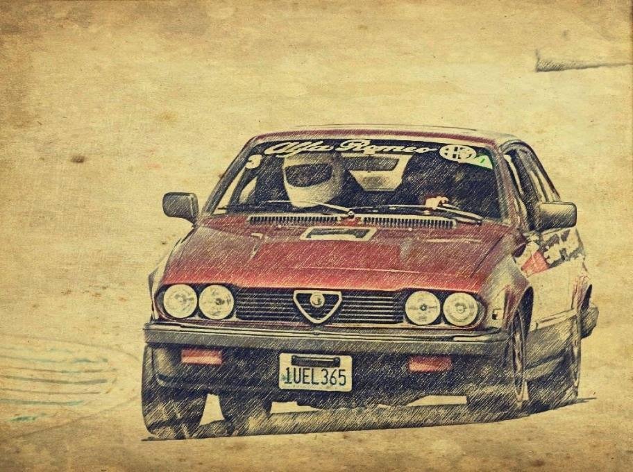 Alfa art................Mike at Sonoma Raceway 2013