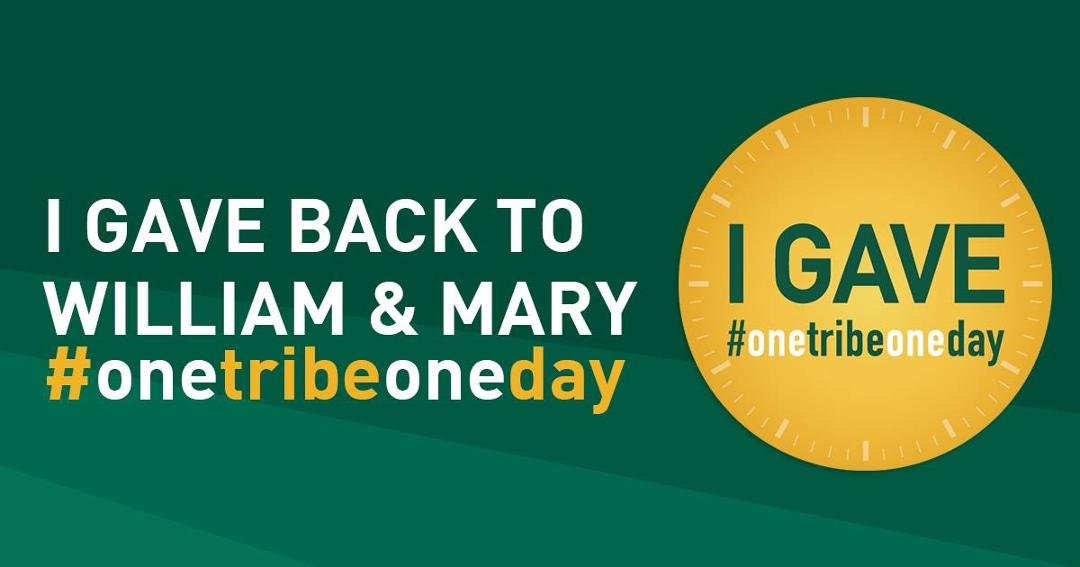 Give back to William & Mary on #OneTribeOneDay