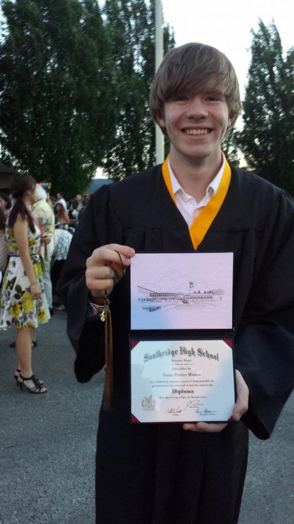 Well he did it. I'm proud of my grandson.