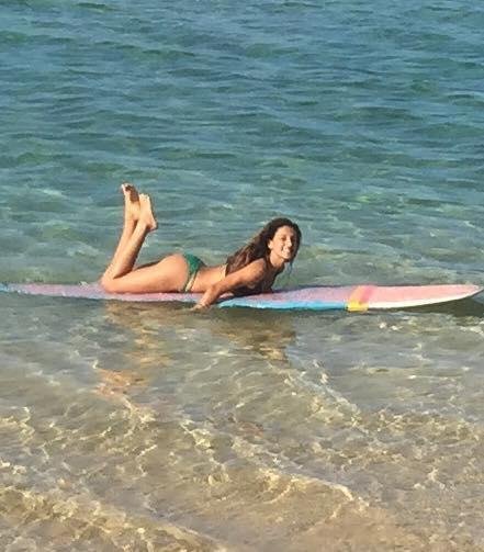 Next phase of physical therapy, My granddaughter Kelta gets to paddle to the buoy everyday :)))) You can see how happy she is.