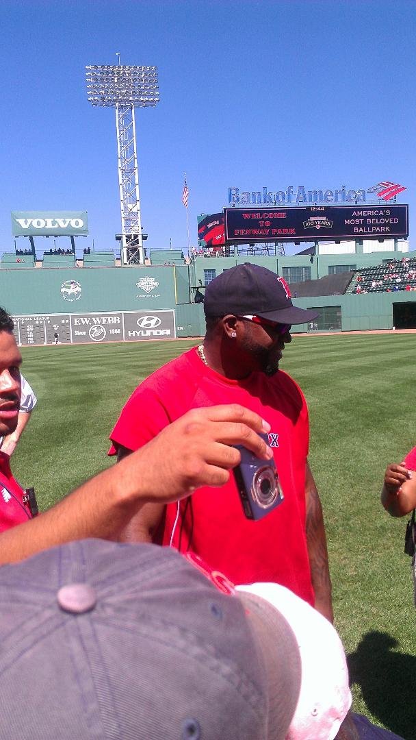 Papi doing a meet and greet before the game