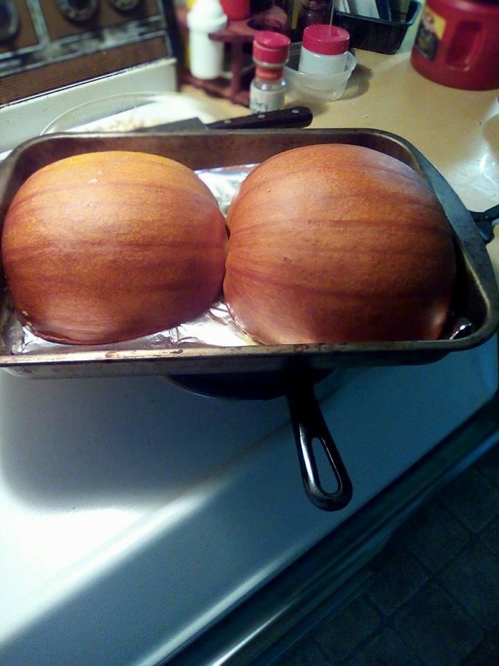 Gonna turn this pumpkin into a princess, or maybe some pie, yeah pie is better.