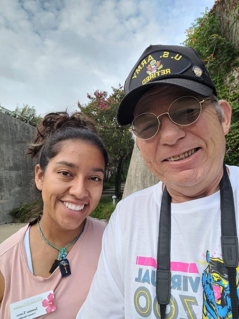 Ran in to one of my favorite people working at the Botanical Garden yesterday!