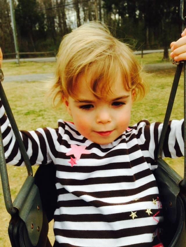 I'm not really crazy about the swing, but since I'm 3 now, I'll be brave and try it.