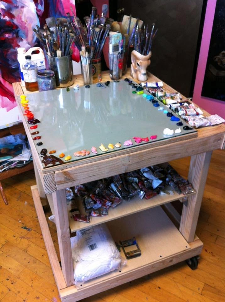 Stocked up on canvas and some very new paint colors....