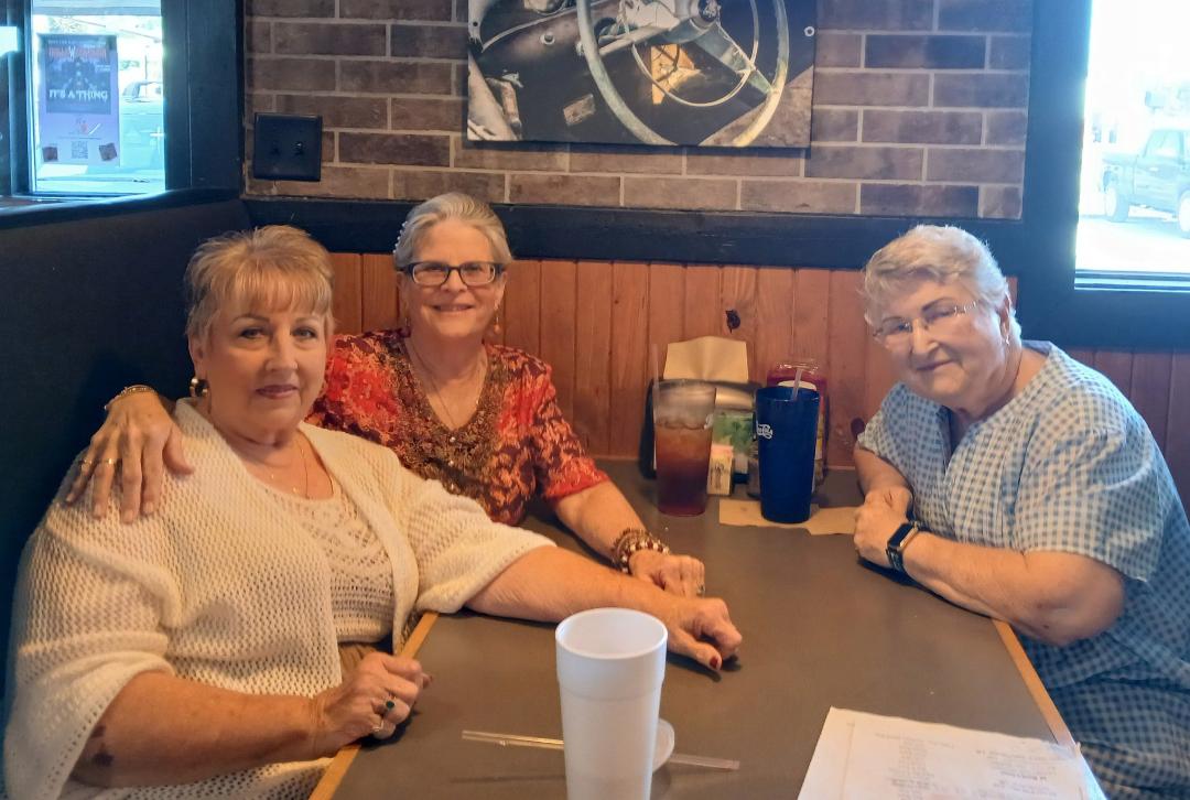 Had a wonderful time having lunch for the first time in the 44 years that I have been in the Forrest family with my sister in laws. We laughed so much. I can't wait to do it again.