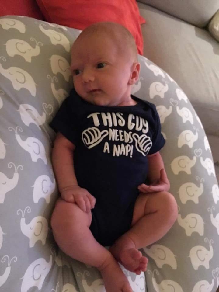 My precious Grandson 2 1/2 weeks old Caylen Tyler. I just absolutely love this little man beyond words.💙