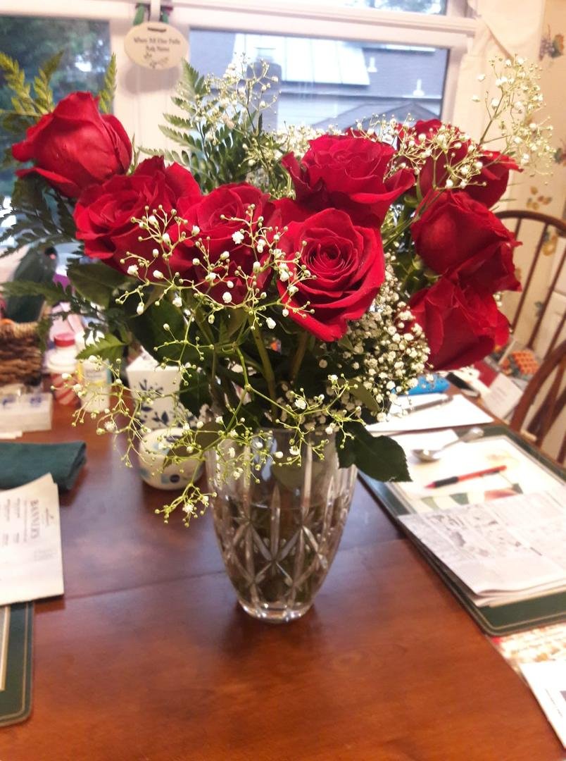 My gorgeous birthday roses from an "admirer"