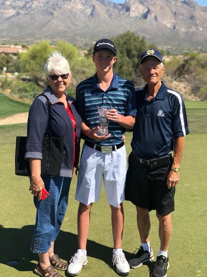 Grandpa and grandma got to see Drew shoot 72-72 even par to take a 4th place beating out several of the top kids in the nation at his AJGA in Arizona.